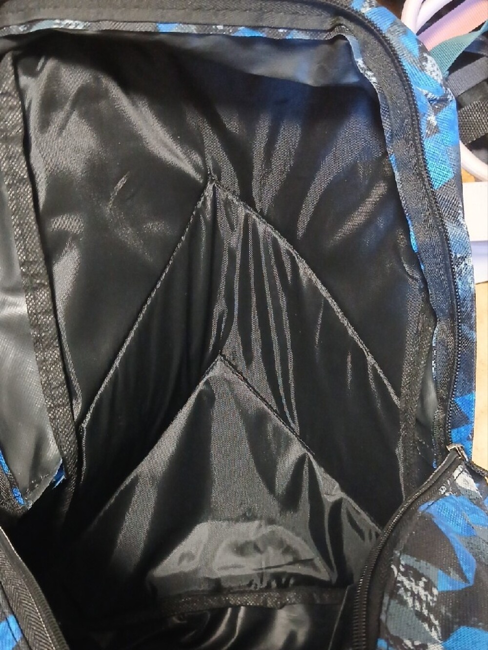 Casual Blue Geometric Men’s Backpack by - Picture 3 of 4